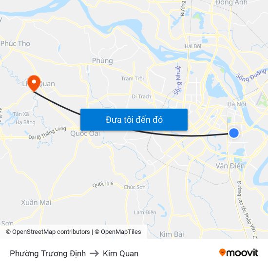 Phường Trương Định to Kim Quan map