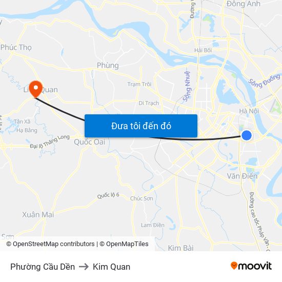 Phường Cầu Dền to Kim Quan map
