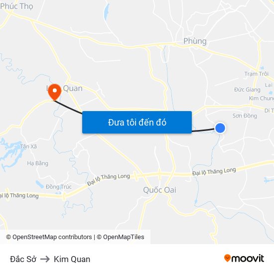 Đắc Sở to Kim Quan map