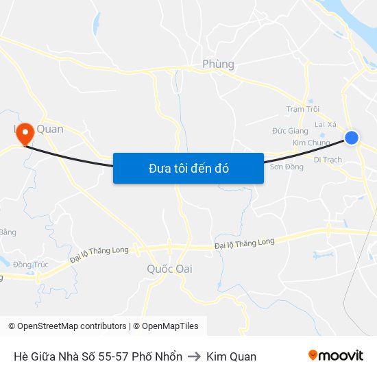 Hè Giữa Nhà Số 55-57 Phố Nhổn to Kim Quan map