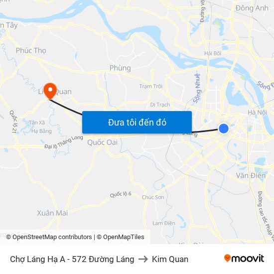 Chợ Láng Hạ A - 572 Đường Láng to Kim Quan map