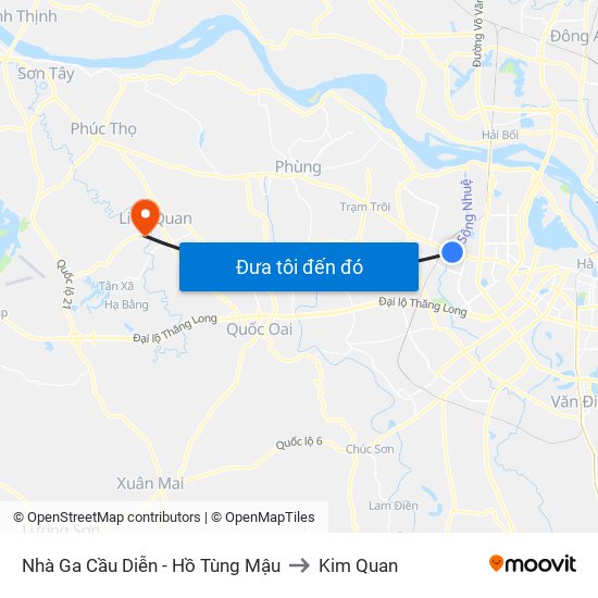 Nhà Ga Cầu Diễn - Hồ Tùng Mậu to Kim Quan map