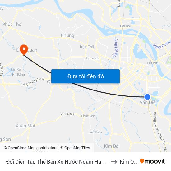 Đối Diện Tập Thể Bến Xe Nước Ngầm Hà Nội - Ngọc Hồi to Kim Quan map