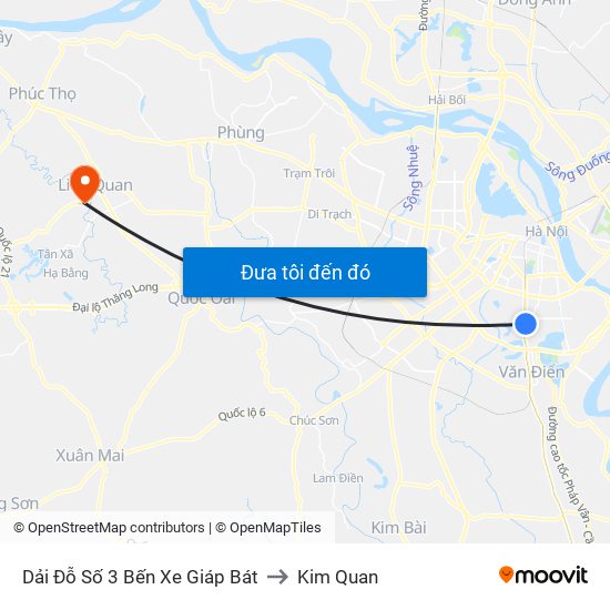 Dải Đỗ Số 3 Bến Xe Giáp Bát to Kim Quan map