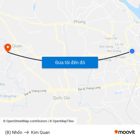 (B) Nhổn to Kim Quan map