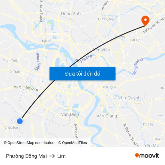Phường Đồng Mai to Lim map