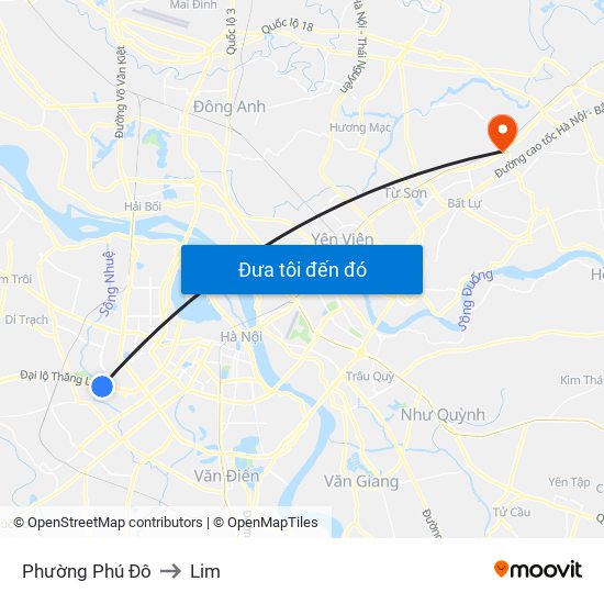 Phường Phú Đô to Lim map