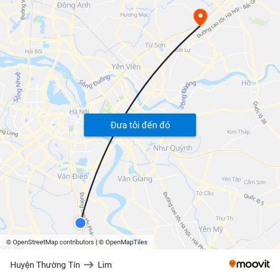 Huyện Thường Tín to Lim map