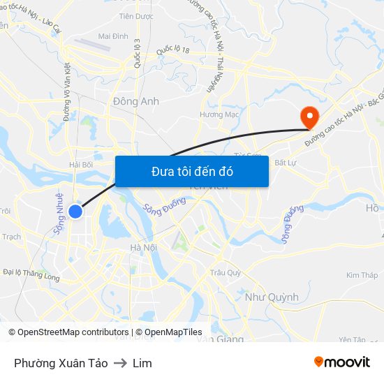 Phường Xuân Tảo to Lim map