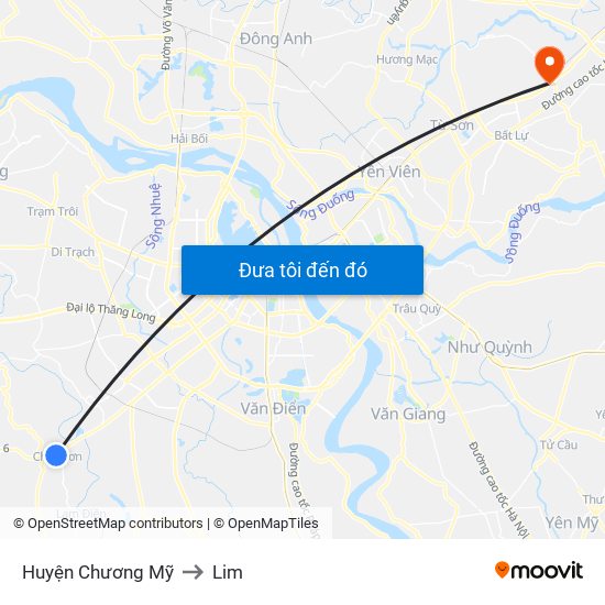 Huyện Chương Mỹ to Lim map