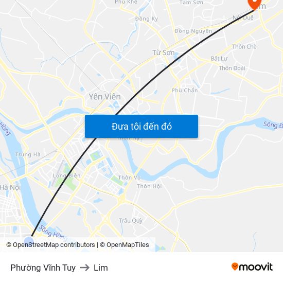 Phường Vĩnh Tuy to Lim map