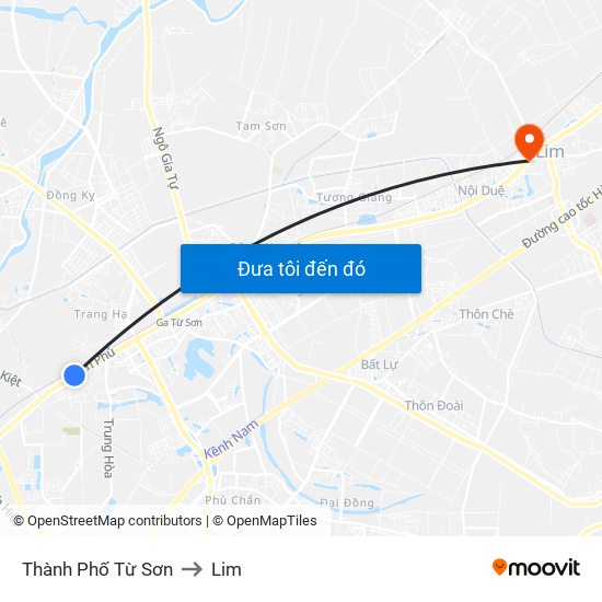 Thành Phố Từ Sơn to Lim map