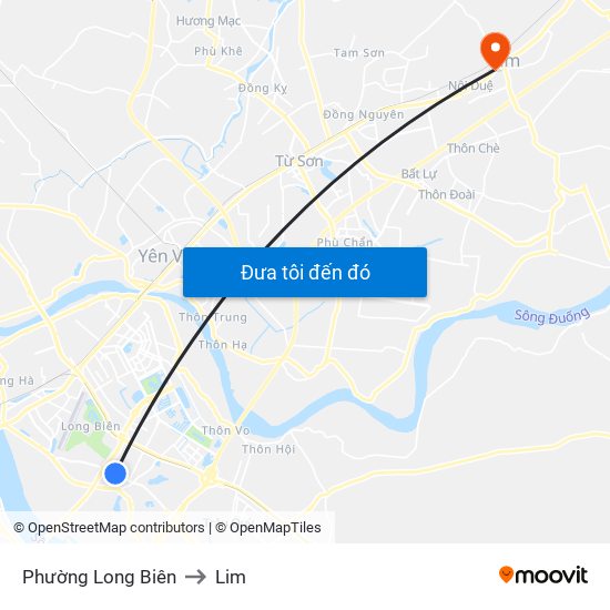 Phường Long Biên to Lim map