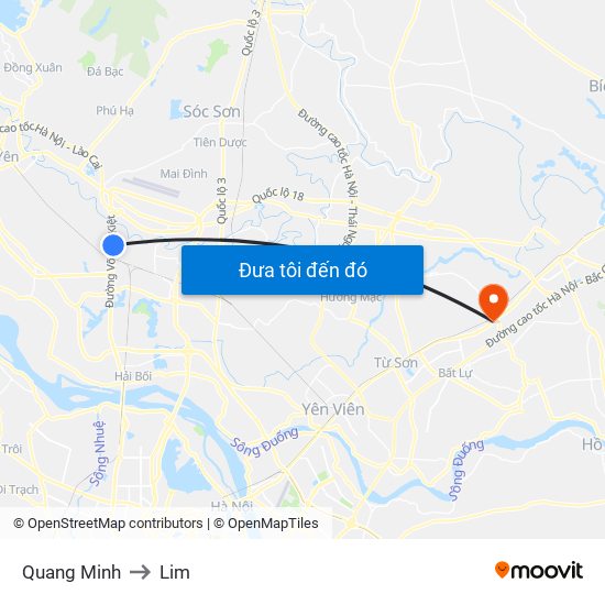 Quang Minh to Lim map