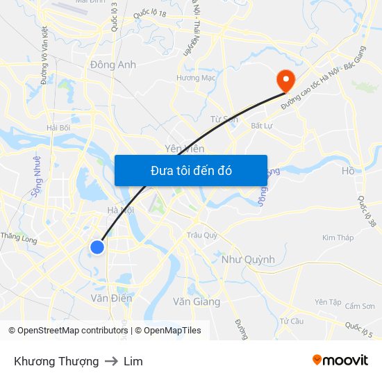 Khương Thượng to Lim map