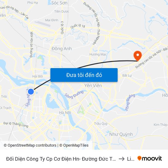 Đối Diện Công Ty Cp Cơ Điện Hn- Đường Đức Thắng to Lim map