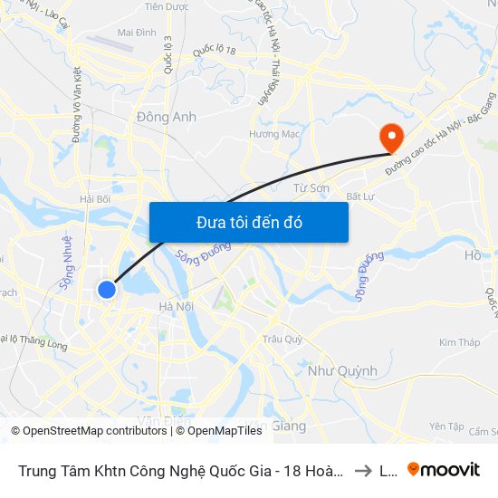 Trung Tâm Khtn Công Nghệ Quốc Gia - 18 Hoàng Quốc Việt to Lim map