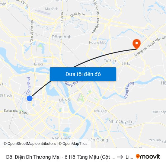 Đối Diện Đh Thương Mại - 6 Hồ Tùng Mậu (Cột Sau) to Lim map