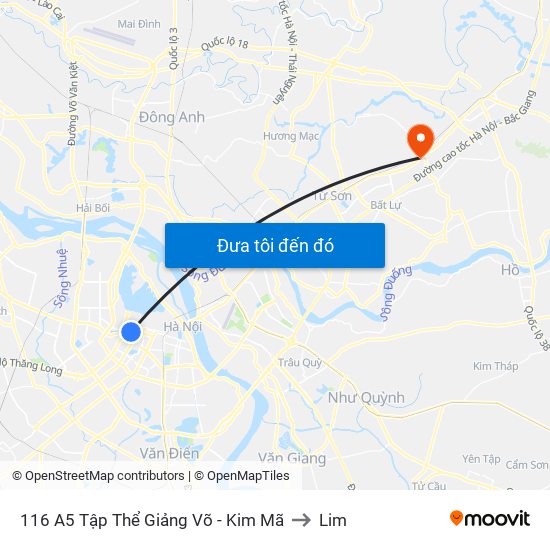 116 A5 Tập Thể Giảng Võ - Kim Mã to Lim map