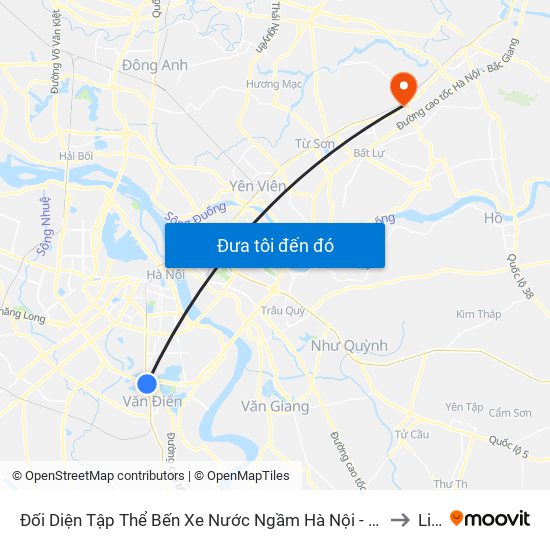 Đối Diện Tập Thể Bến Xe Nước Ngầm Hà Nội - Ngọc Hồi to Lim map