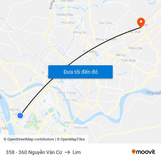358 - 360 Nguyễn Văn Cừ to Lim map