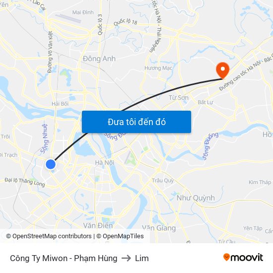 Công Ty Miwon - Phạm Hùng to Lim map