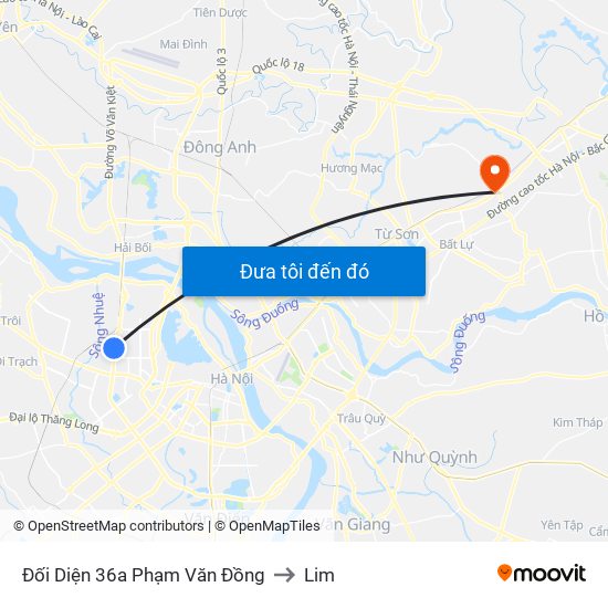 Đối Diện 36a Phạm Văn Đồng to Lim map