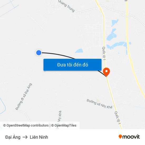 Đại Áng to Liên Ninh map