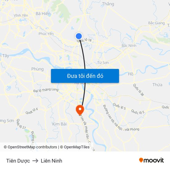 Tiên Dược to Liên Ninh map