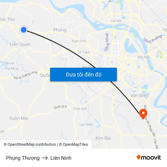 Phụng Thượng to Liên Ninh map