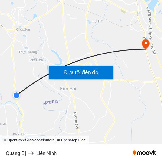 Quảng Bị to Liên Ninh map