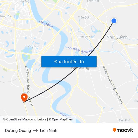 Dương Quang to Liên Ninh map