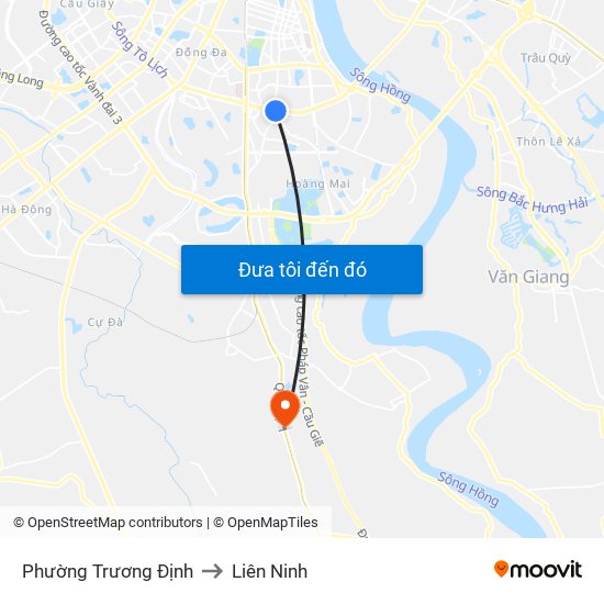 Phường Trương Định to Liên Ninh map