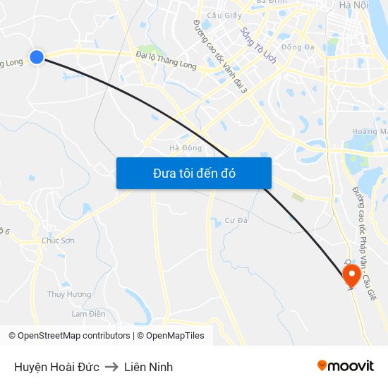 Huyện Hoài Đức to Liên Ninh map