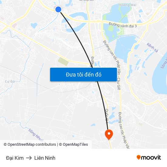 Đại Kim to Liên Ninh map