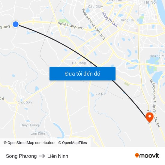 Song Phương to Liên Ninh map