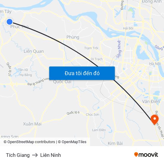 Tích Giang to Liên Ninh map