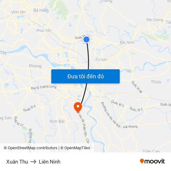 Xuân Thu to Liên Ninh map