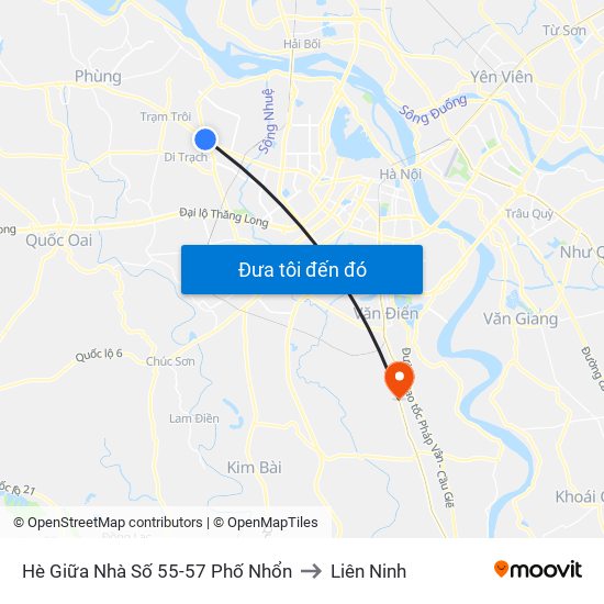 Hè Giữa Nhà Số 55-57 Phố Nhổn to Liên Ninh map