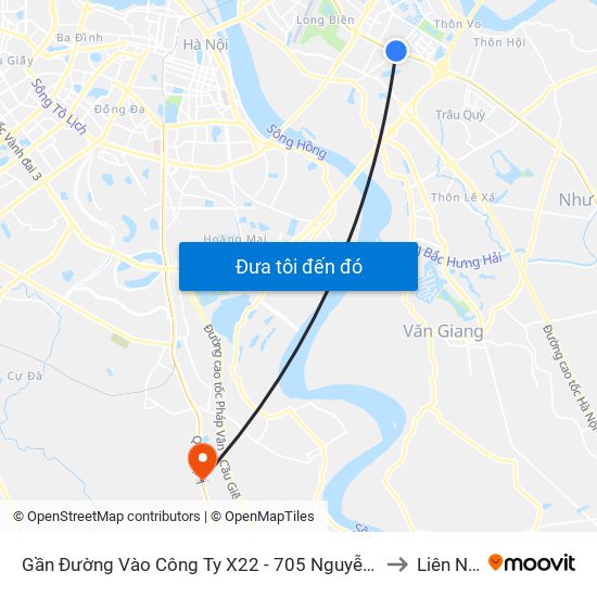 Gần Đường Vào Công Ty X22 - 705 Nguyễn Văn Linh to Liên Ninh map