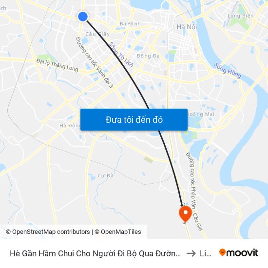 2b Phạm Văn Đồng to Liên Ninh map