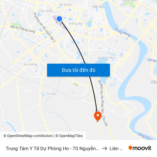Trung Tâm Y Tế Dự Phòng Hn - 70 Nguyễn Chí Thanh to Liên Ninh map