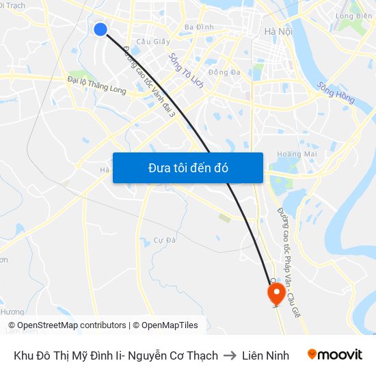 Khu Đô Thị Mỹ Đình Ii- Nguyễn Cơ Thạch to Liên Ninh map