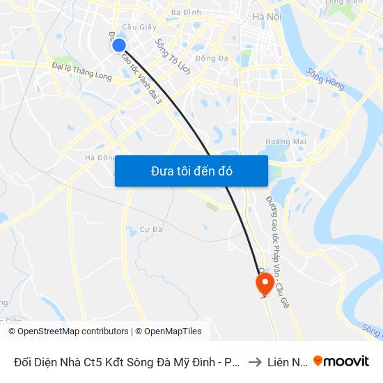 Đối Diện Nhà Ct5 Kđt Sông Đà Mỹ Đình - Phạm Hùng to Liên Ninh map