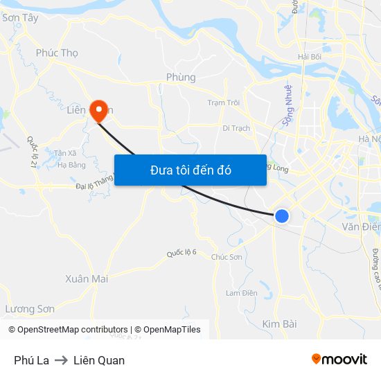 Phú La to Liên Quan map