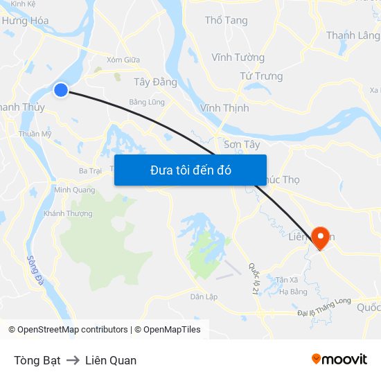 Tòng Bạt to Liên Quan map