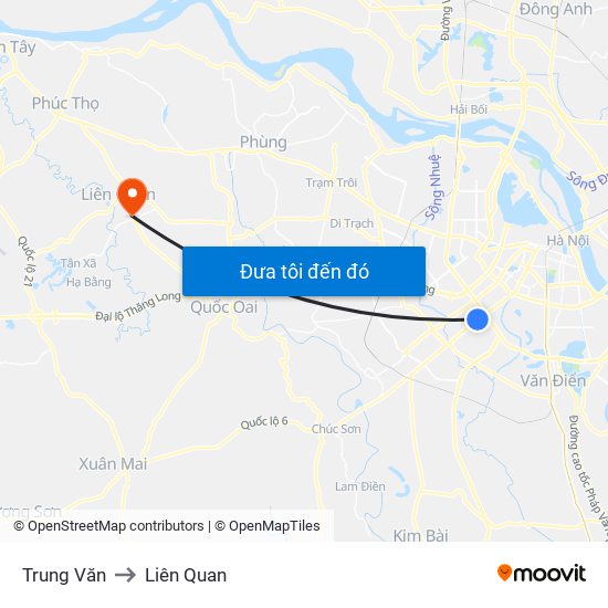 Trung Văn to Liên Quan map