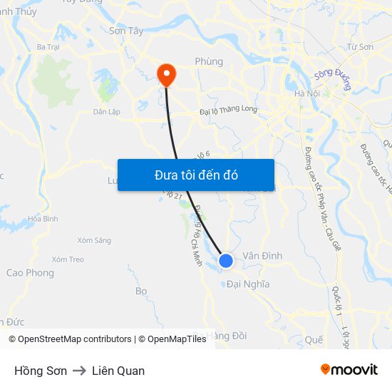 Hồng Sơn to Liên Quan map