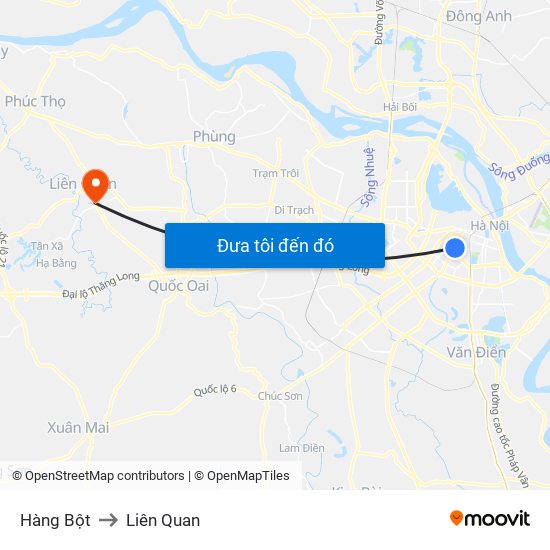 Hàng Bột to Liên Quan map