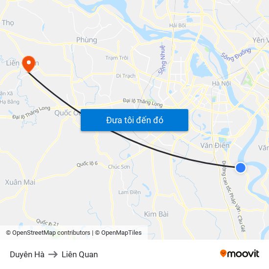 Duyên Hà to Liên Quan map